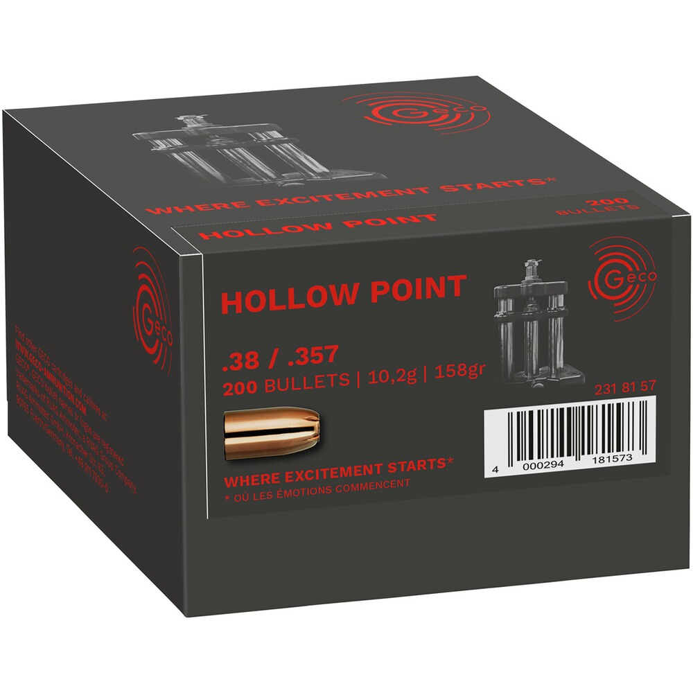 Geschosse .357 10,2g/158grs. HP, Geco