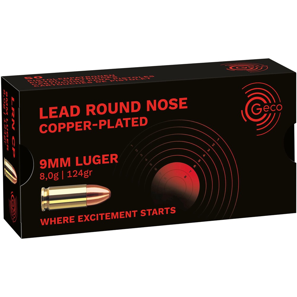 9 mm Luger Blei Rk verkupfert 8,0g/124grs.
