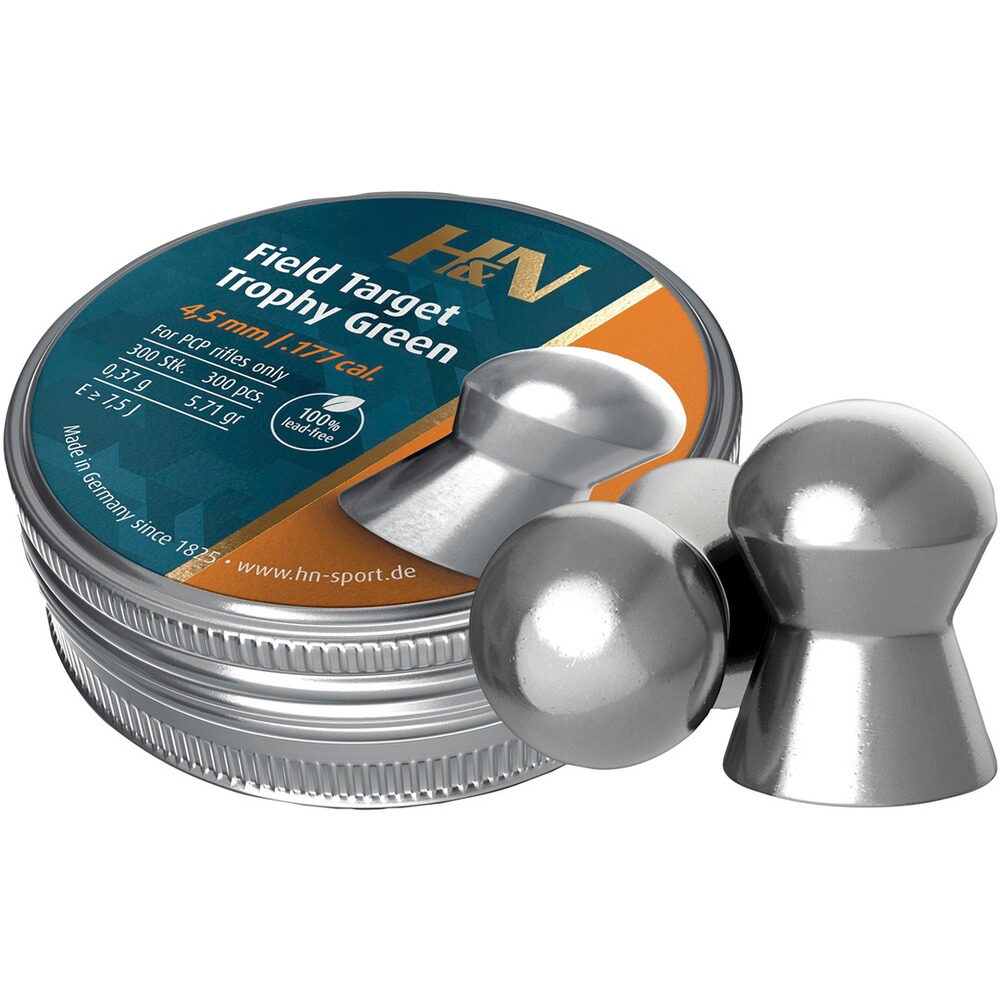 4,5mm Diabolo Field Target Trophy Green 0,37g, Haendler & Natermann