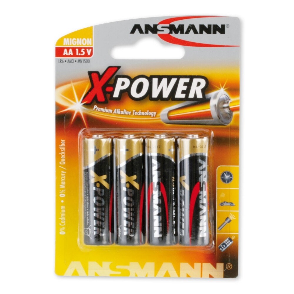 Batterie Alkaline X-Power Mignon AA, 4er-Pack