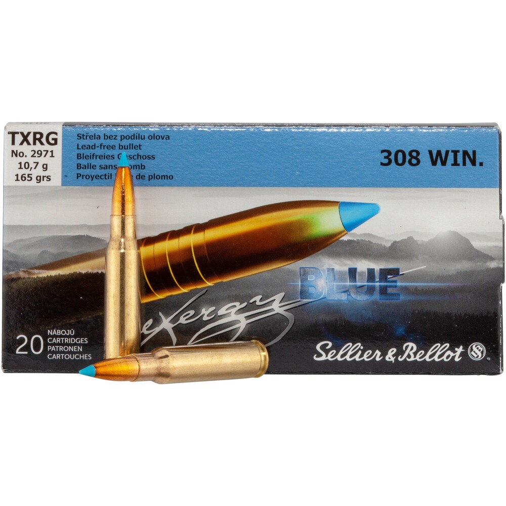 .308 Win. tipped eXergy blue 7,1g/110grs., Sellier & Bellot