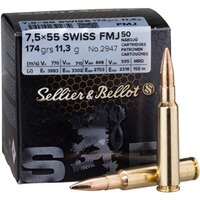 7,5x55 Vollmantel 11,3g/174grs., Sellier & Bellot