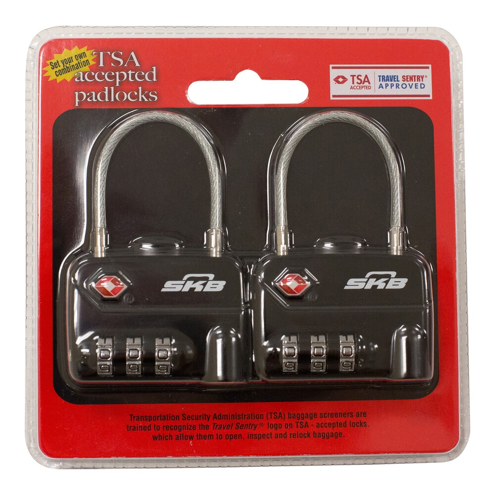 Cadenas à combinaison TSA avec câble - Paquet de 2, SKB CASES