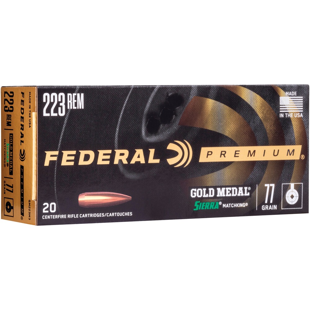 .223 Rem. Premium Gold Medal Sierra Match King 5,0g/77grs.