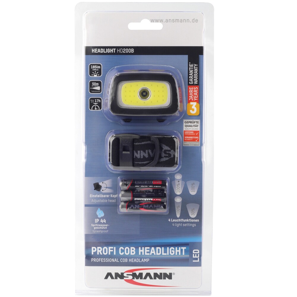 Headlamp HD200B, Ansmann