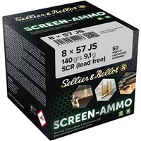 8x57 IS Screen-Munitions SCR Zinc 9.0g/140grs., Sellier & Bellot