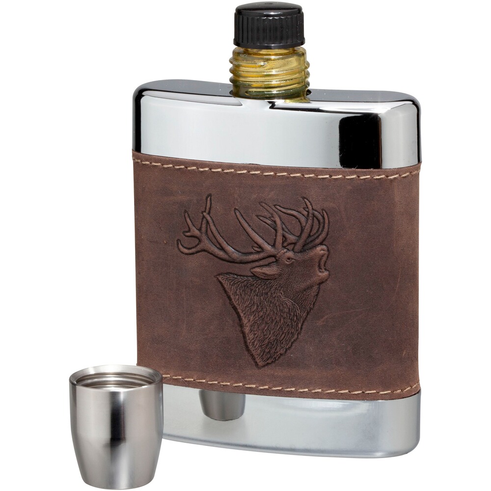 Hip flask 200 ml, deer, BEIER
