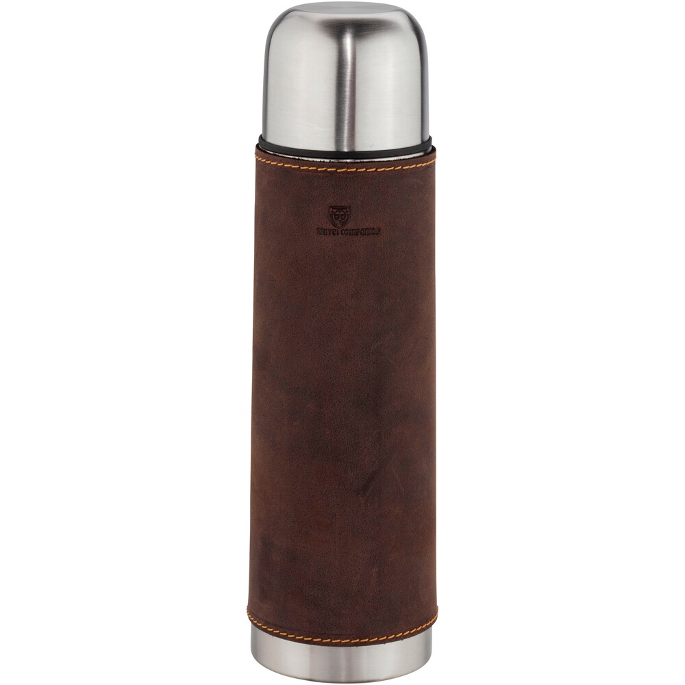 Isolierflasche mit Lederbezug, 700 ml