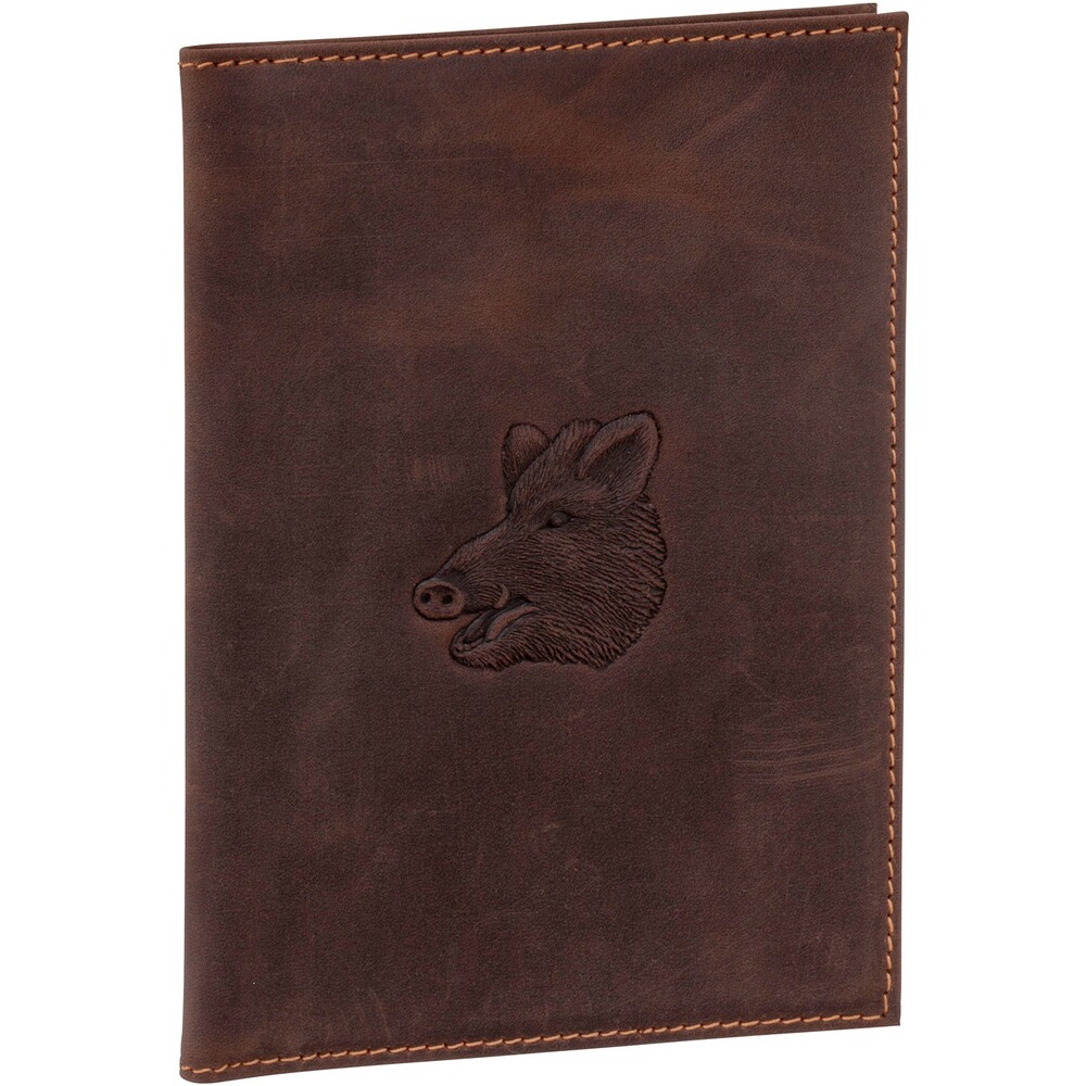 Jagdscheinetui Leder mit Tiermotiv