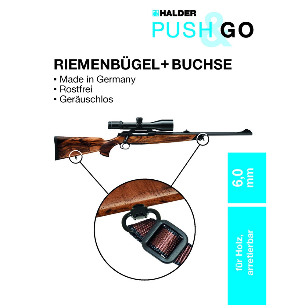 Émerillon et douille SLIM "Push & Go", Halder