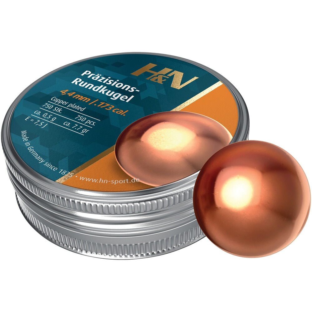 4,40mm Rundkugeln verkupfert 0,5g