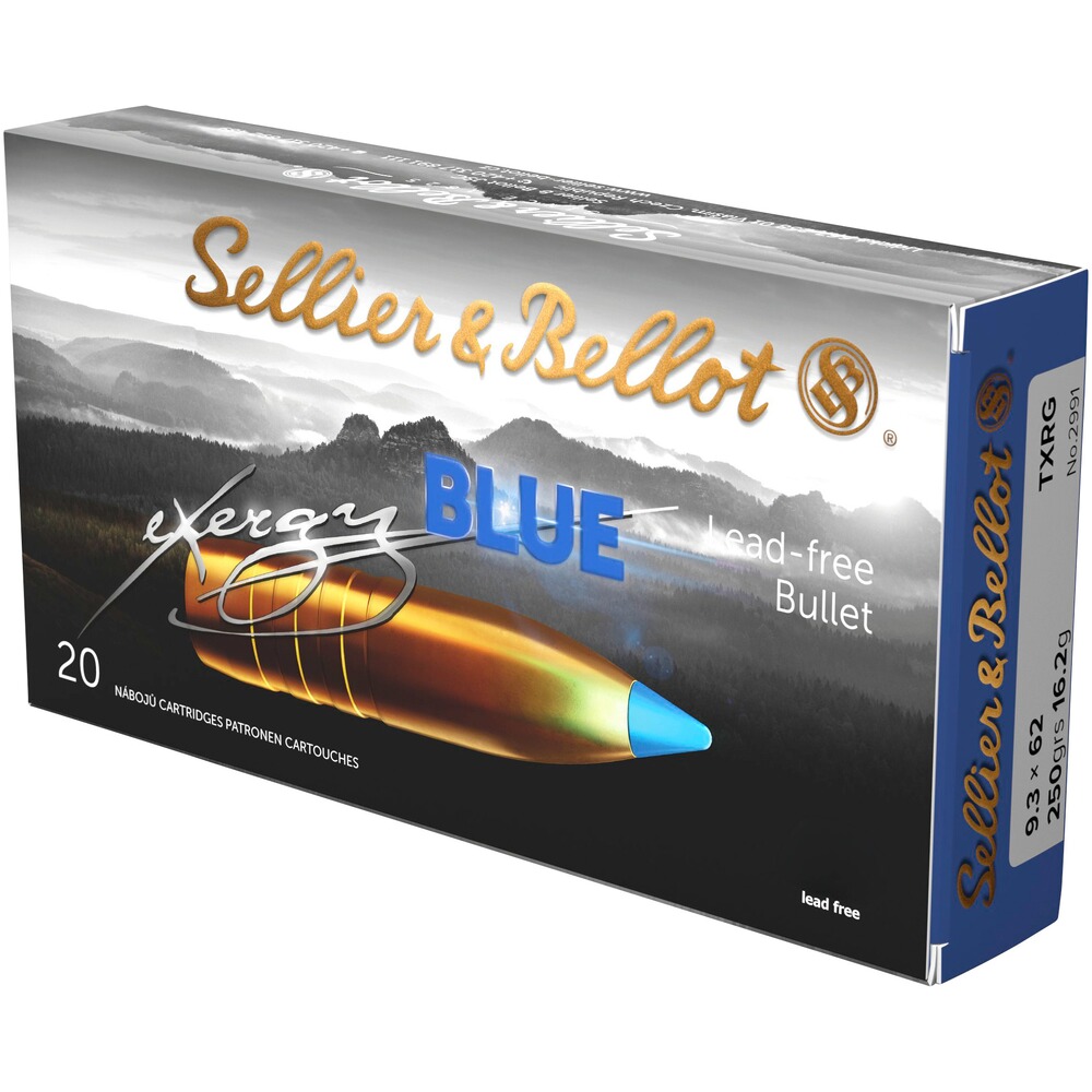 9.3x62 TXRG blue 16.2g/250grs., Sellier & Bellot