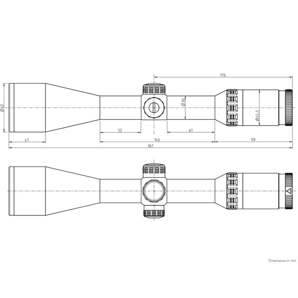 Zielfernrohr Helia 2,4–12x56i mit Schiene, Kahles