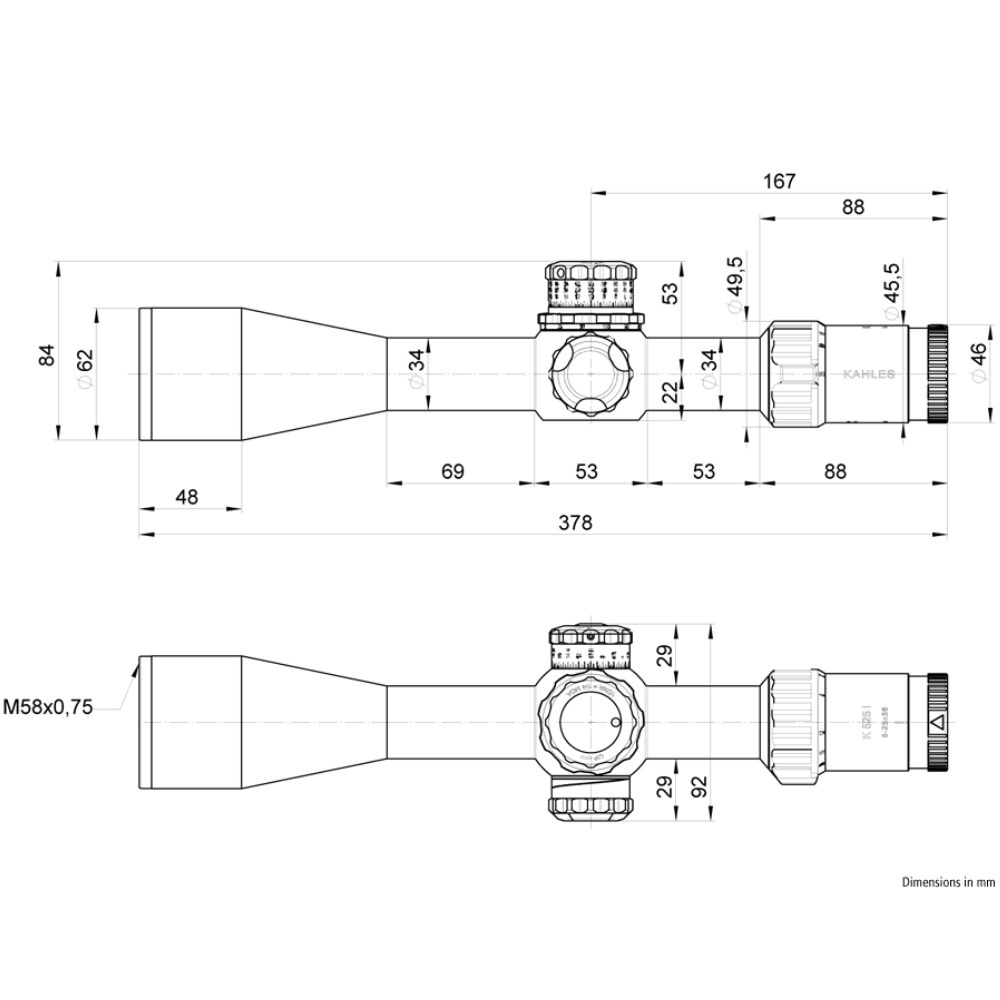 Zielfernrohr K525i 5–25x56, Kahles