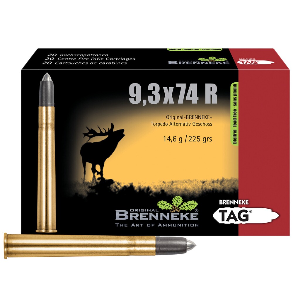 9,3x74 R TAG bleifrei 14,6g/225grs.