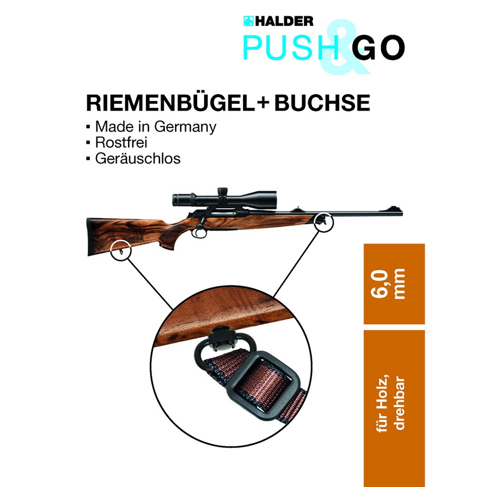 Émerillon et douille SLIM "Push & Go", Halder