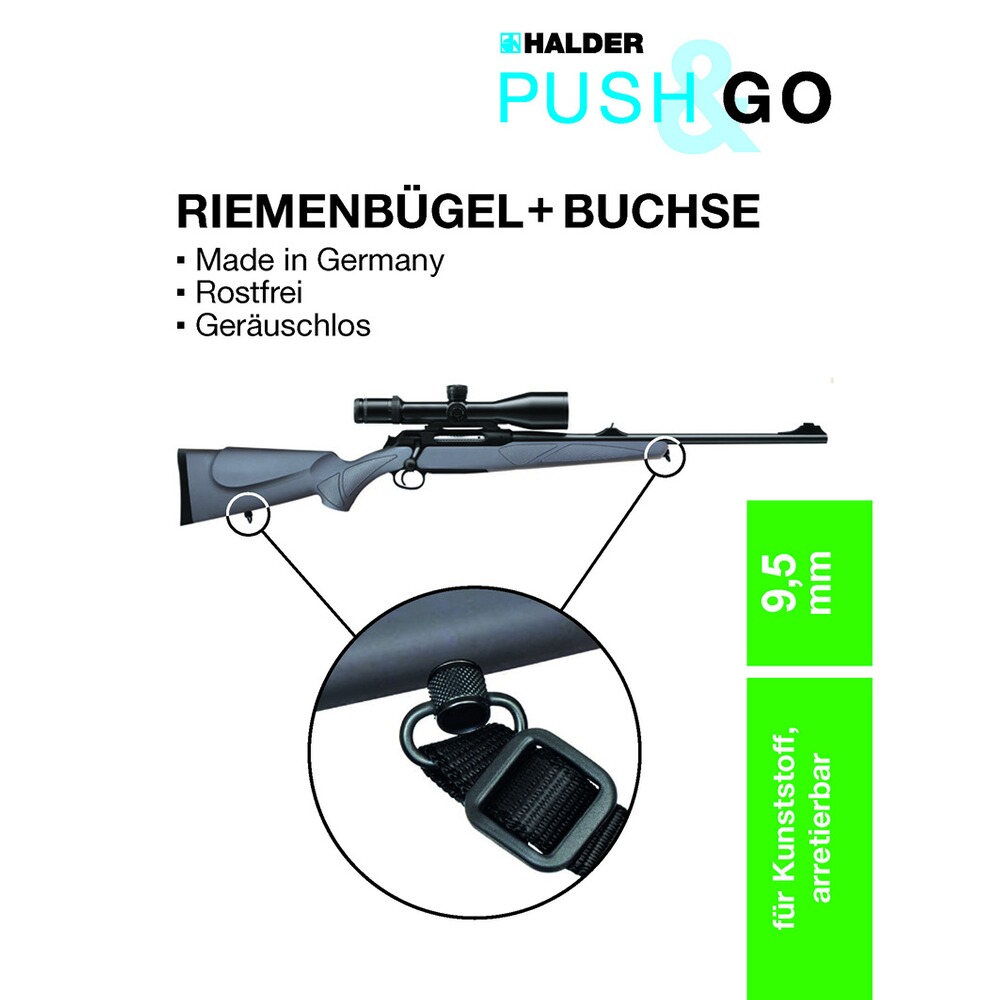 Émerillon et douille « Push & Go », Halder
