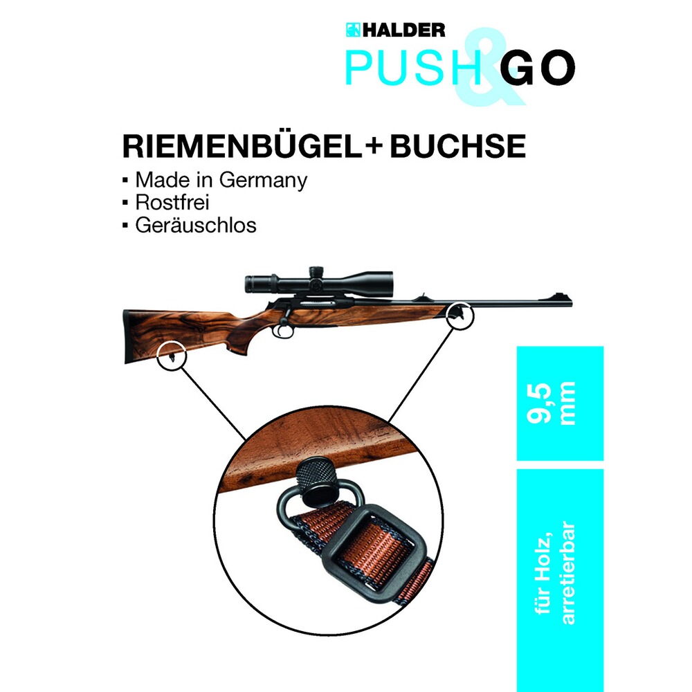 Sling swivel and bushing “Push & Go”, Halder