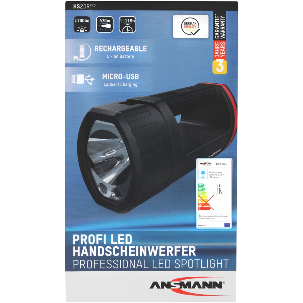 LED-Handscheinwerfer HS20R Pro, Ansmann