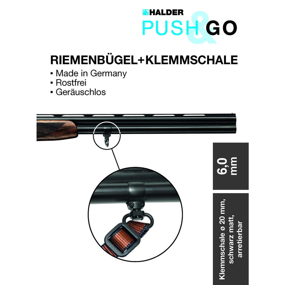 Riemenbügel und Klemmschale SLIM, Halder