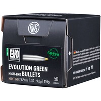 Geschosse .308 9g/139grs. Evolution Green, RWS