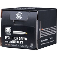 Geschosse .308 9g/139grs. Evolution Green, RWS
