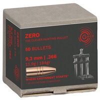 Geschosse .366 (9,3 mm) 11,9g/184grs. Zero, Geco