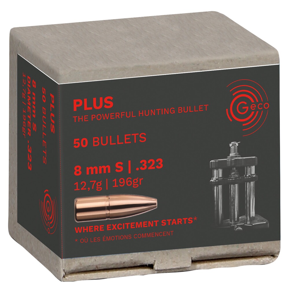 Geschosse .323 (8 mm S) 12,7g/196grs. Plus, Geco