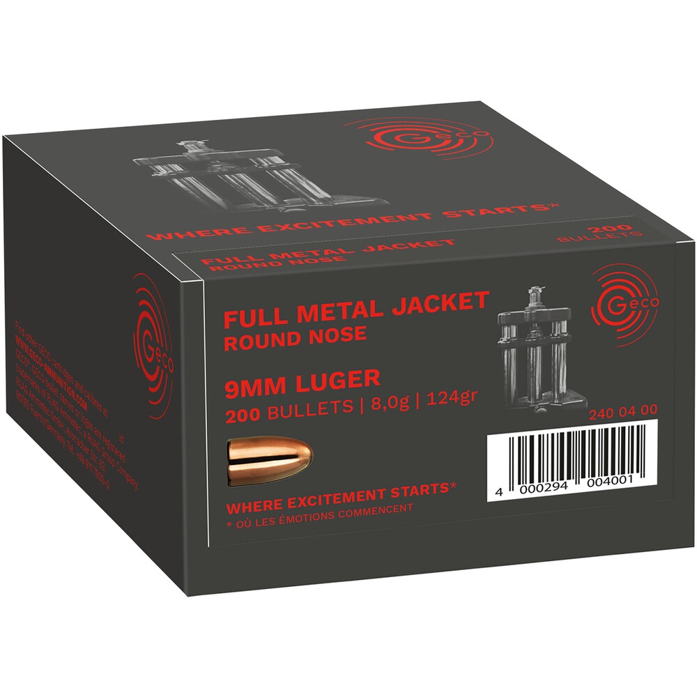 Geschosse .355 (9 mm) 8,0g/124grs. Vollmantel Rundkopf