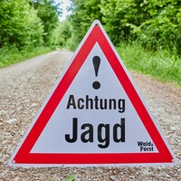 Warnschild Achtung Jagd – 3er-Pack, Wald & Forst
