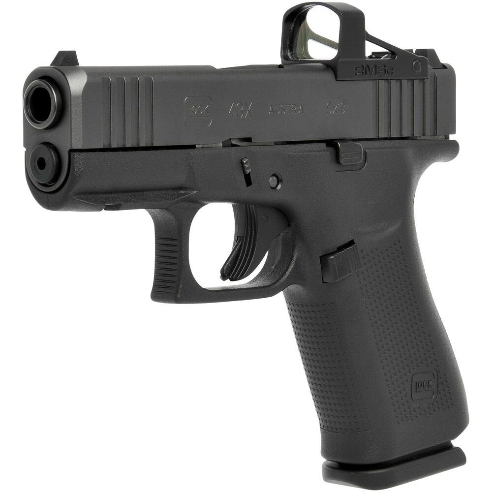 Pistole 43X mit montiertem RMSc Shield Red Dot, Glock