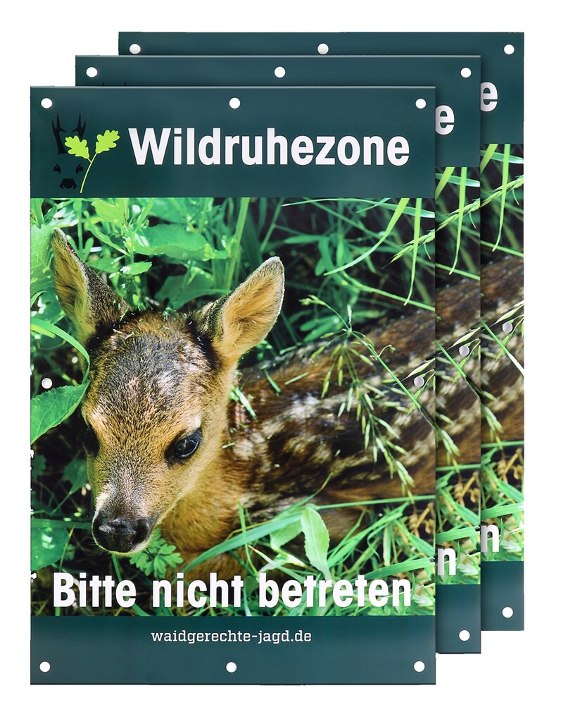 Hinweisschild Wildruhezone – 3er-Pack