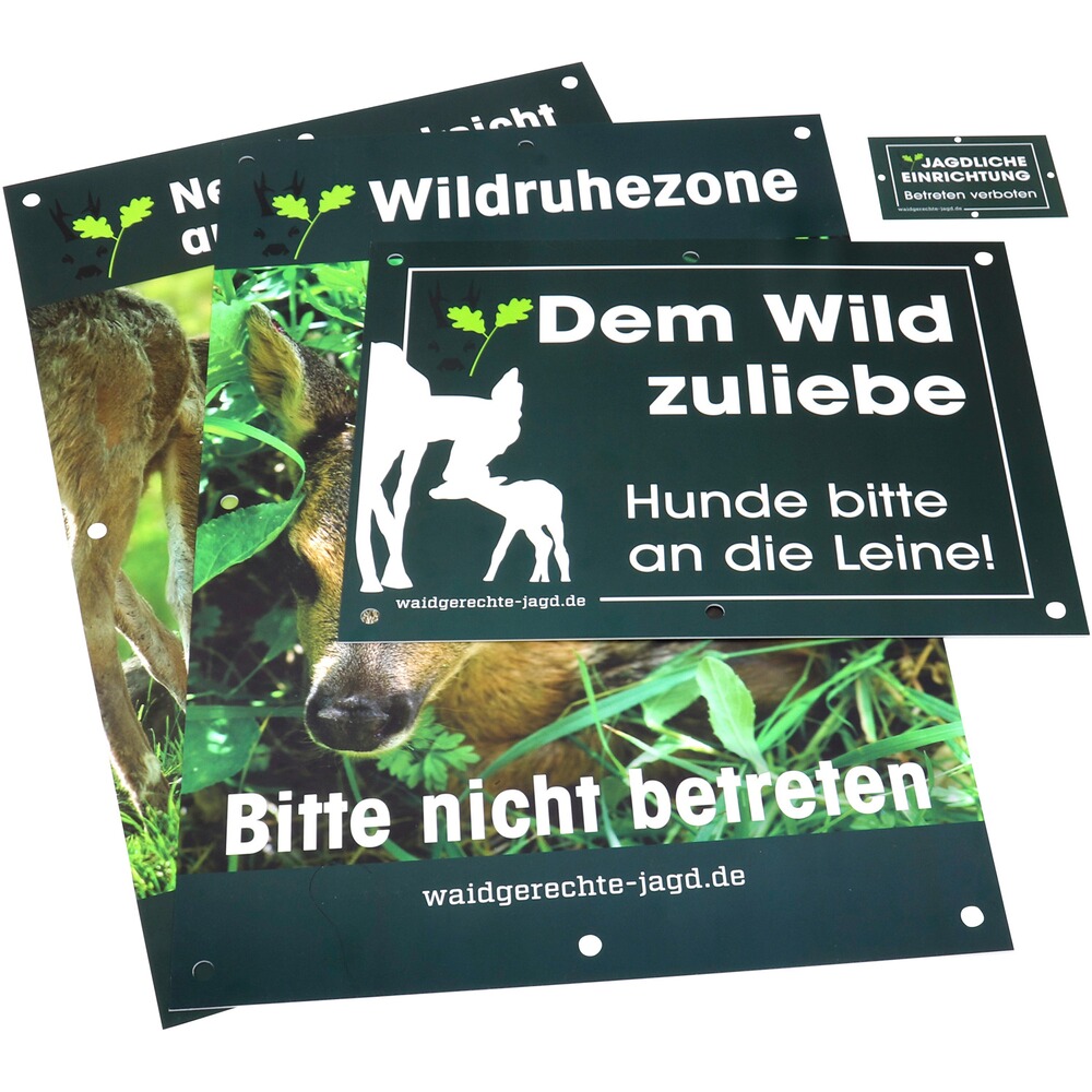 Schilder-Set Revier- und Jagdschilder – 20-teilig, Waidgerechte Jagd
