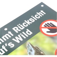 Hinweisschild Rücksicht auf's Wild – 3er-Pack, Waidgerechte Jagd