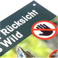Hinweisschild Rücksicht auf's Wild – 3er-Pack, Waidgerechte Jagd