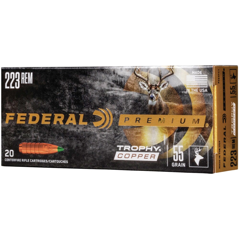 .223 Rem. Trophy Copper lead-free 3.6g/55grs., Federal Ammunition