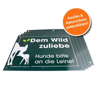 Hinweisschild Hunde bitte an die Leine – 4er-Pack, Waidgerechte Jagd