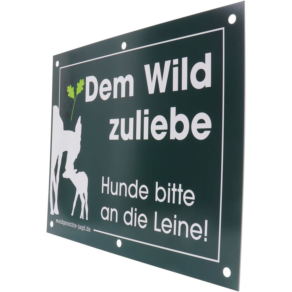 Panneau Veuillez garder les chiens en laisse – paquet de 4, Waidgerechte Jagd