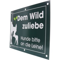 Panneau Veuillez garder les chiens en laisse – paquet de 4, Waidgerechte Jagd