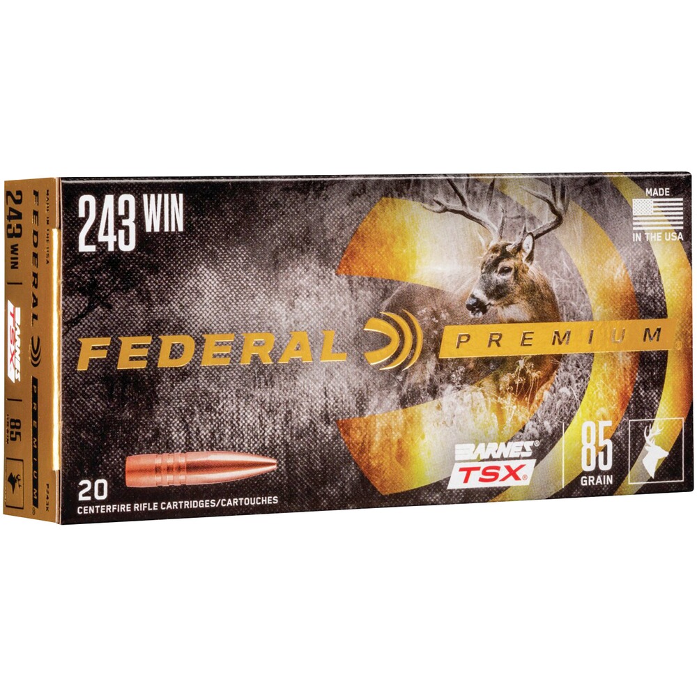 .243 Win. Vital-Shok Barnes TSX 5,5g/85grs., Federal Ammunition