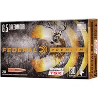 6.5 Creedmoor Vital-Shok Barnes TSX 8.45g/130grs., Federal Ammunition