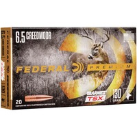 6.5 Creedmoor Vital-Shok Barnes TSX 8.45g/130grs., Federal Ammunition