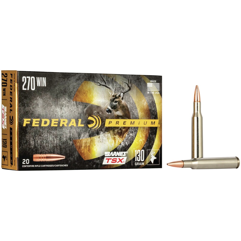 .270 Win. Vital-Shok Barnes TSX 8.45g/130grs., Federal Ammunition