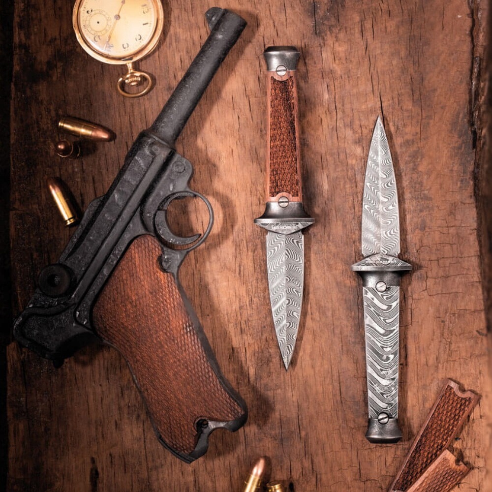 Boot dagger P08-Damascus, Böker