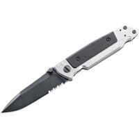 Einhandmesser Q5 Steel Frame Folder Black Serrated, Walther