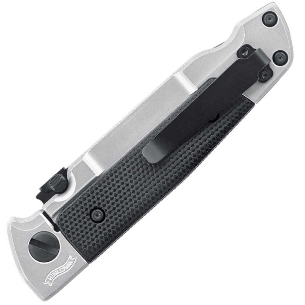 Einhandmesser Q5 Steel Frame Folder Black Serrated, Walther