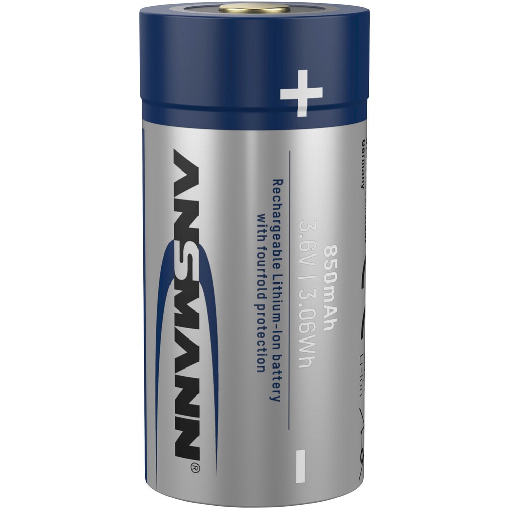 Akku Li-Ion 16340 850 mAh micro USB, Ansmann