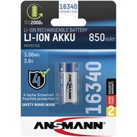 Akku Li-Ion 16340 850 mAh, Ansmann