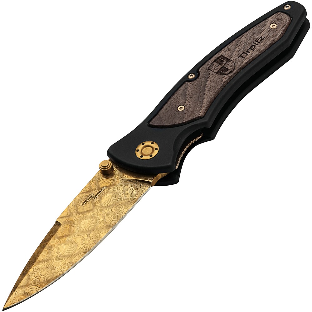 Klappmesser Tirpitz-Damast Gold