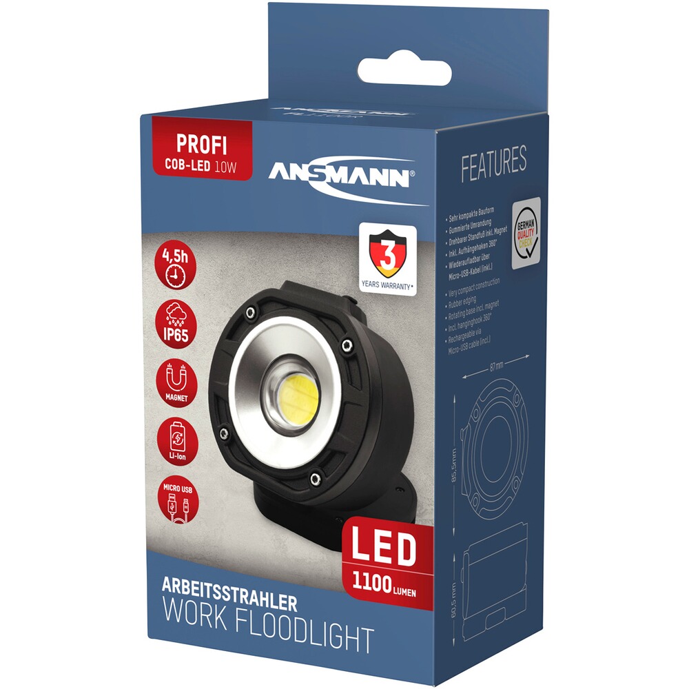 Spot LED FL 1100R Poche, Ansmann